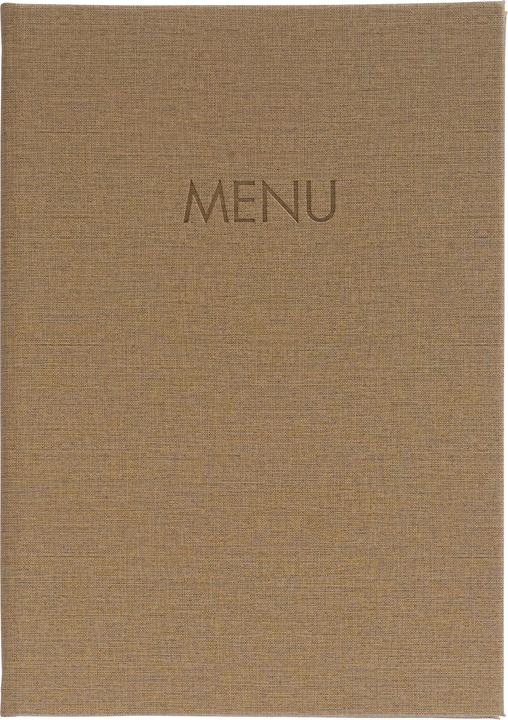 Sigel Menu Folder with elastic binding, blind debossing: MENU, with 2 double transparent pockets for 8 pag