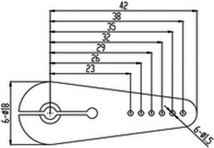 Produktbild Savöx Servoarm Aluminium, Einfach, 43 mm, 25T