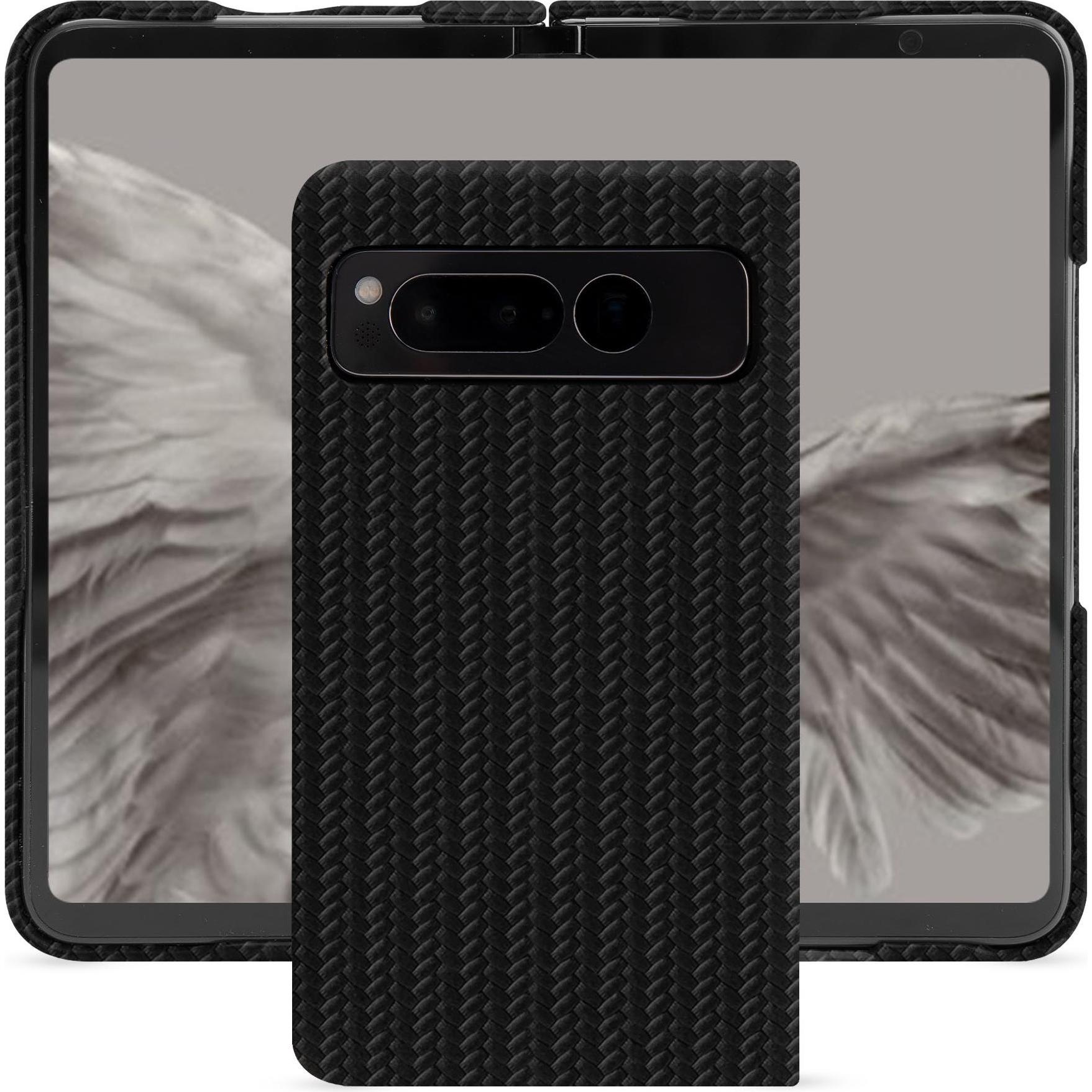 Noreve Lederschutzhülle Google Pixel Fold (Google Pixel Fold), Smartphone Hülle, Schwarz