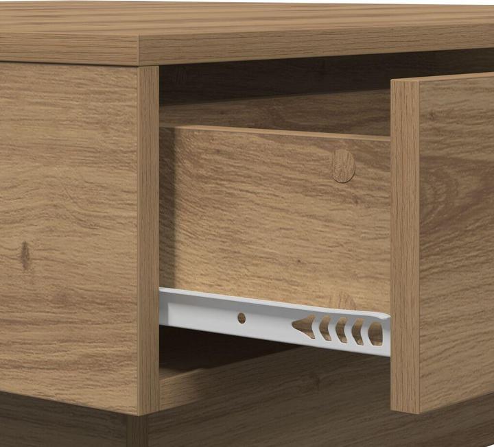 Produktbild VidaXL Couchtisch Eiche Furnier, MDF 90 x 90 x 28 cm Aufbewahrung (90 x 90 x 28 cm)