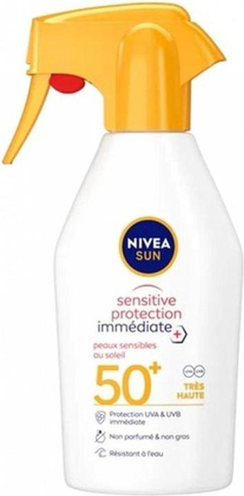 NIVEA Sofortschutz Spray mit hohem Lichtschutzfaktor (Sonnenspray, SPF 50+, 270 ml)