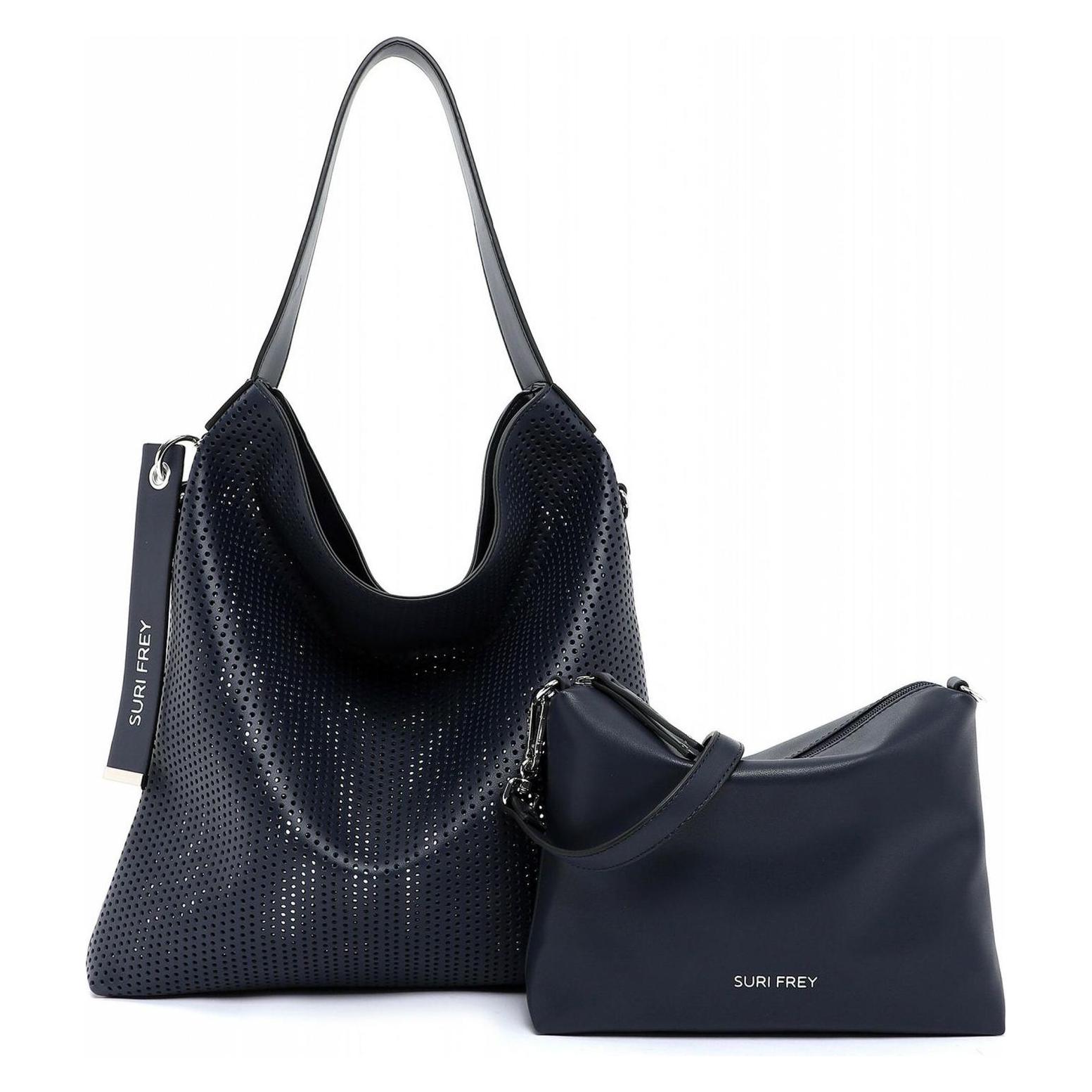 Suri Frey, Damen, Handtasche, Black Label July Hobo Bag, Blau
