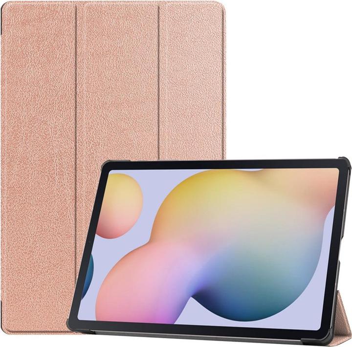 Actual product image Cover-Discount Galaxy Tab S7+ (12.4) - Tri-fold Smart Case rose gold (Galaxy Tab S7 FE)