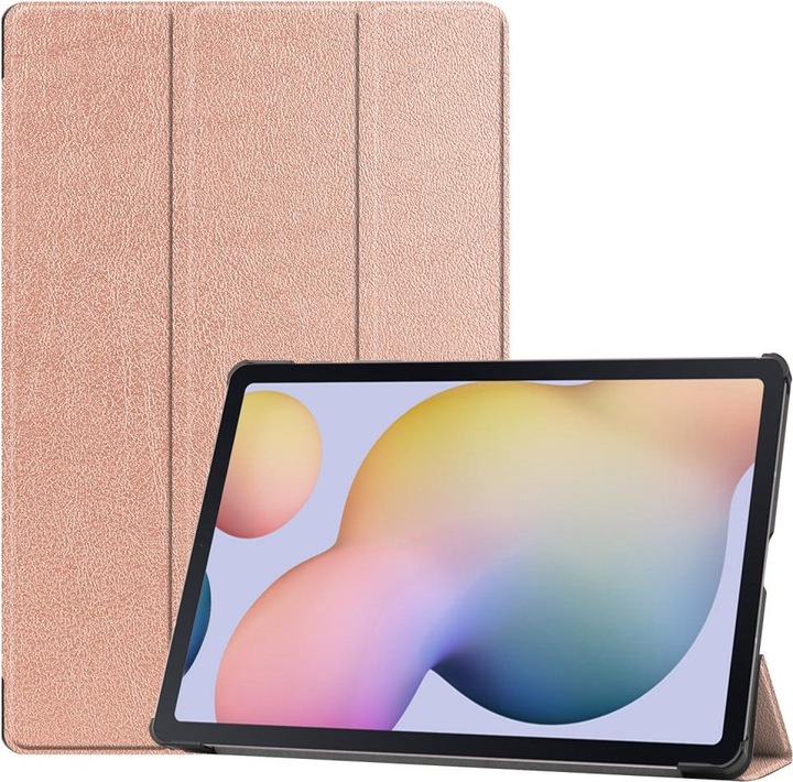 Actual product image Cover-Discount Galaxy Tab S7+ (12.4) - Tri-fold Smart Case rose gold (Galaxy Tab S7 FE)