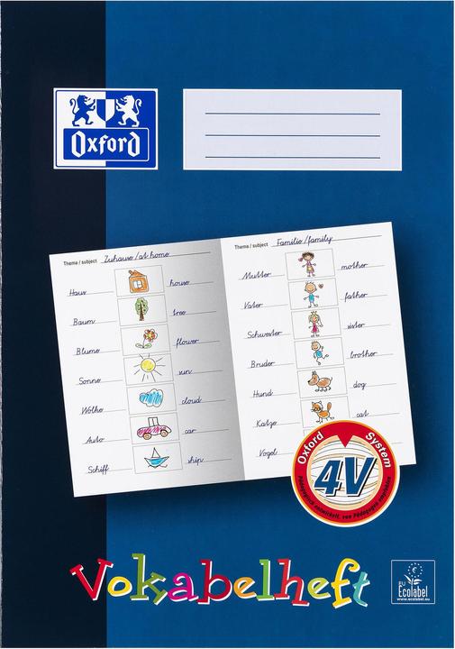 Produktbild Oxford Vokabelheft A4 (A4, Liniert, Harter Einband)