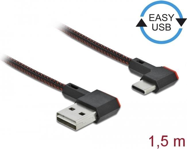 Produktbild Delock USB 2.0-Kabel EASY USB, A - C 1.5 m (1.50 m, USB 2.0, 10 W)
