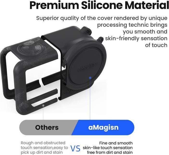 Actual product image aMagisn DJI Osmo Action 6 Silikon Schutzhülle mit Linsenschutz