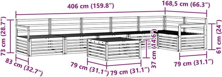 Produktbild vidaXL Outdoor-Sofa