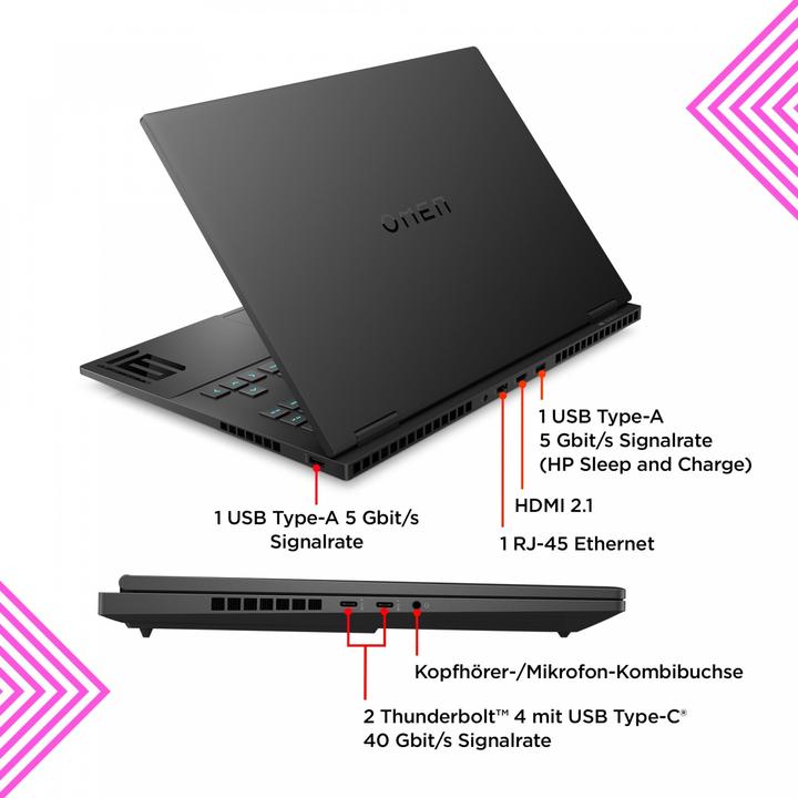 Actual product image HP Omen 16-xf0376ng (16.10", AMD Ryzen 7 7840HS, 16 GB, 512 GB, DE)
