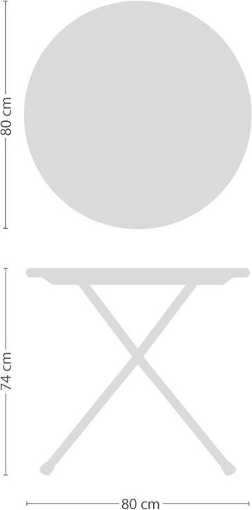 Immagine prodotto Tavolo pieghevole Arc en Ciel rotondo (80 cm)
