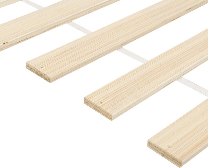 Actual product image Beliani Wooden bed light brown slatted frame 160 x 200 cm CARNAC (160 x 200 cm)