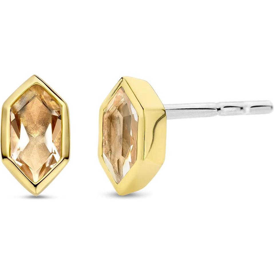 Ti Sento Milano, Ohrringe, Ohrstecker mit nude Zirkonia bicolor 7944NU, (925 Sterling Silber)
