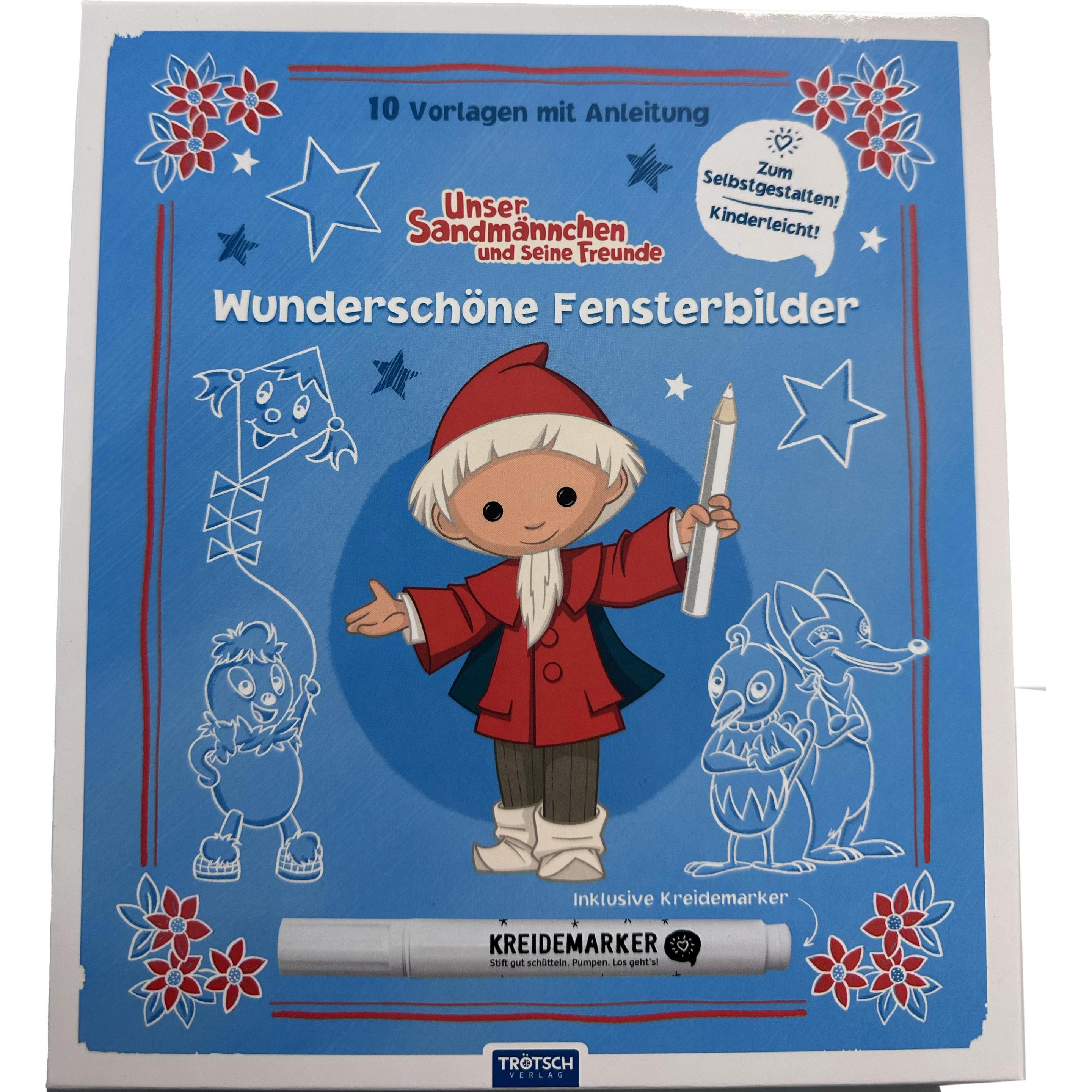 Trötsch Fensterbilder Kleiner Sandmännchen mehrfarbig