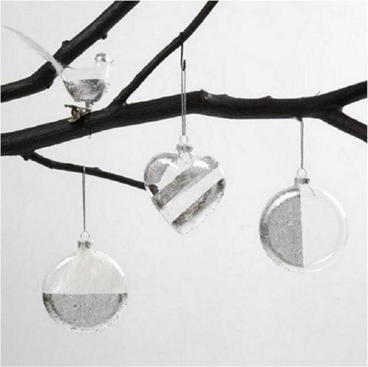 Immagine prodotto Creativ Company Palle di Natale 8 x 2,1 cm piatte (1 -parte)