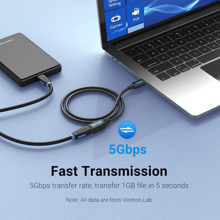 Produktbild Vention USB 3.0 male to female extension cable CBHBI 3m Black PVC (3 m, USB 3.0)