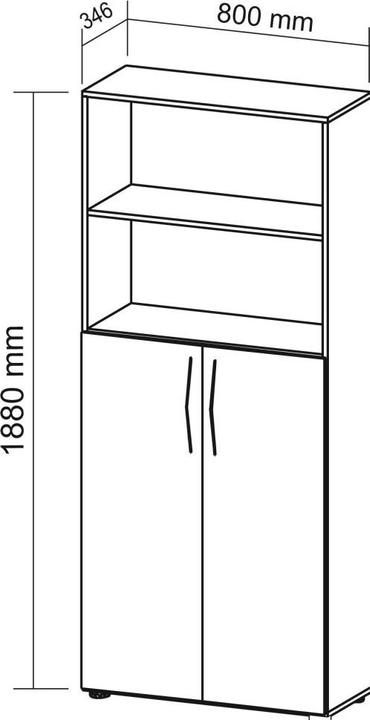 Image du produit Hammerbacher Basic (80 x 34,5 x 188 cm)