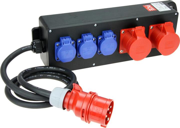 PCE 9441050 Mobilverteiler Vollgummi Steyregg MV 16/5 3xSSD 2m5G2.5St16 H07 (3 x, CEE 16/5)