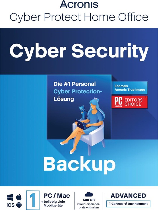 Produktbild Acronis Cyber Protect Home Office Advanced (1 User, 1 Geräte/User, 12 Monate)