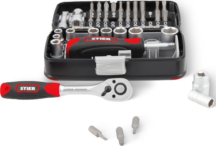 Actual product image Stier Socket spanner and bit set 1/4" 38-piece