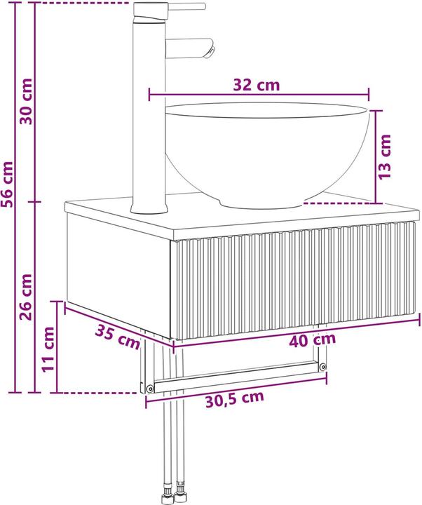 Produktbild vidaXL Indoor Waschschüssel (390 mm, 400 mm)