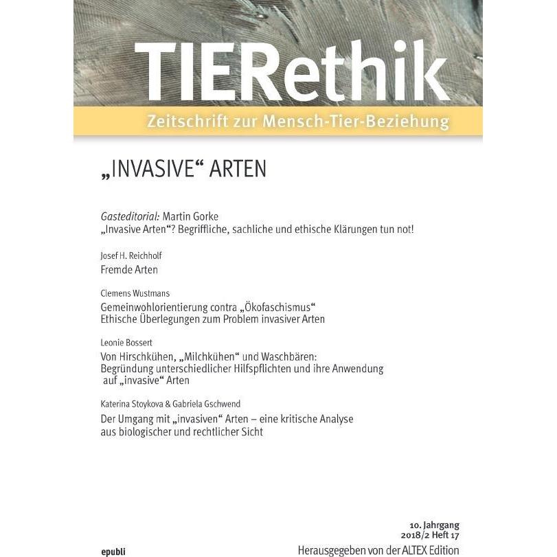 TIERethik (10. Jahrgang 2018/2), Ratgeber von Altex Edition