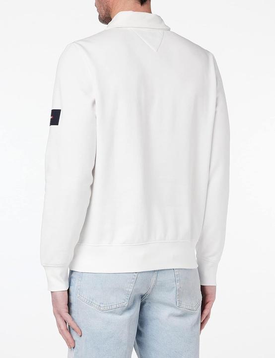 Image du produit Tommy Hilfiger Heren Badged Graphic Zip Mock 1/2, Wit, L (L)