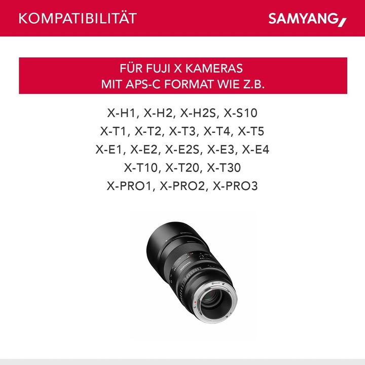 Actual product image Samyang 100mm f/2.8 ED UMC Macro - Fujifilm XF (Fujifilm X, full size)