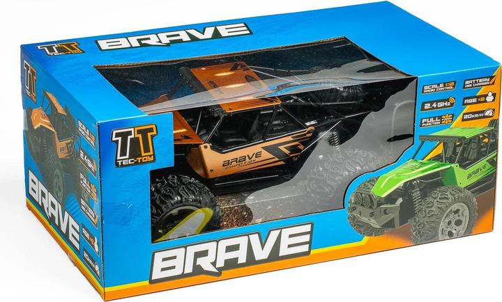 Image du produit Tec-Toy Brave R/C 1:12 2,4GHz 7,4V 500mAh Li-Ion - orange (471261)