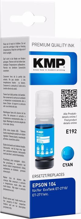 Produktbild KMP E192 - 70 ml - Cyan - kompatibel - Nachfülltinte (C)