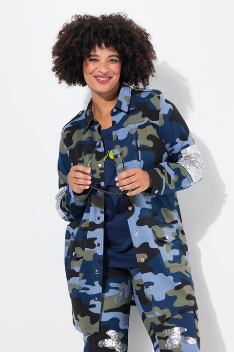 Actual product image Angel of Style Sweatshirt with camouflage and sequined patches (44)