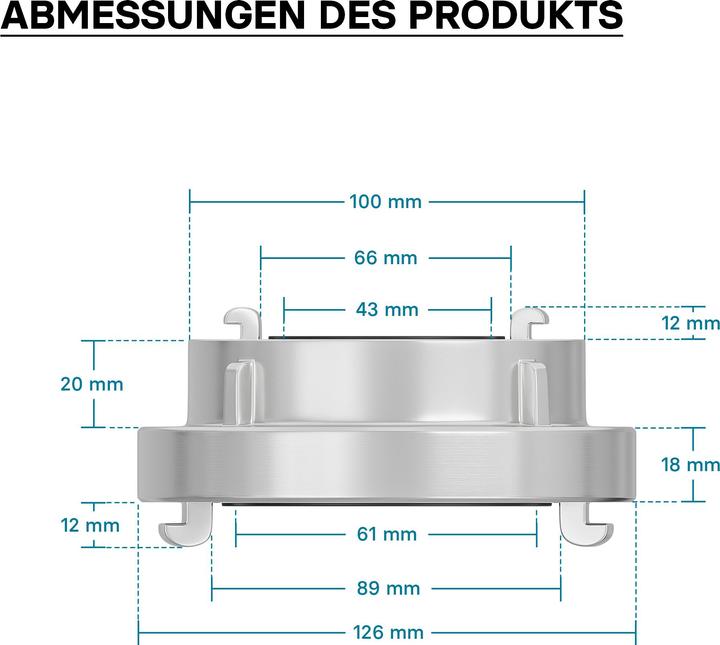Immagine prodotto Wiltec Accoppiamento riduttore Storz da B/75 mm a C/52 mm