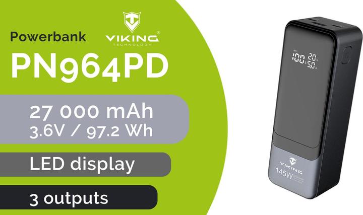 Actual product image Viking PN-964PD (27000 mAh, 100 W, 97.20 Wh)