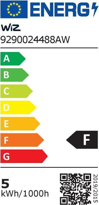 Energy Label WiZ Tunable White & Color (E14, 4.90 W, 470 lm, 2 x, F)
