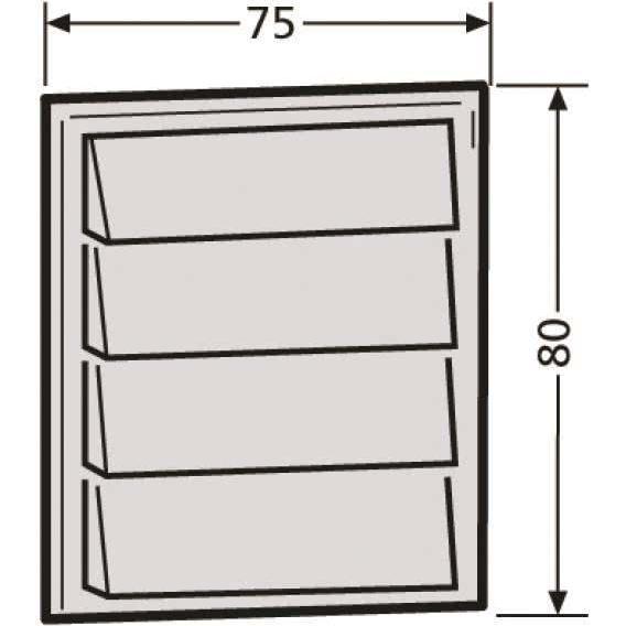 Renz, Briefkasten, Tastenmodul 97-9-85272 4 Taster weiss (alt: 97-9-85100)