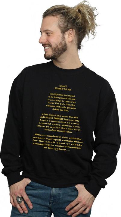 Actual product image Star Wars Mens Return Of The Jedi Opening Crawl Sweatshirt (M)