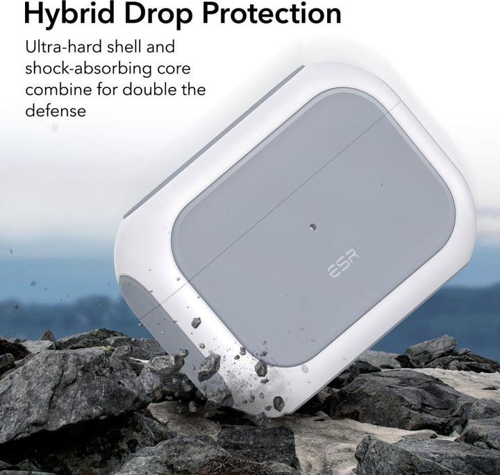 Actual product image ESR ORBIT HALOLOCK MAGSAFE Apple AIRPODS PRO 1 / 2 WHITE (Headphone bag)