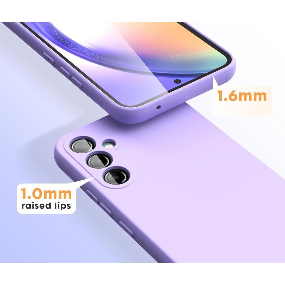 Thumbnail - Screenguard Samsung Galaxy A54 5G Liquid Silicone Case Hülle (Samsung Galaxy A54 5G), Smartphone Hülle, Violett