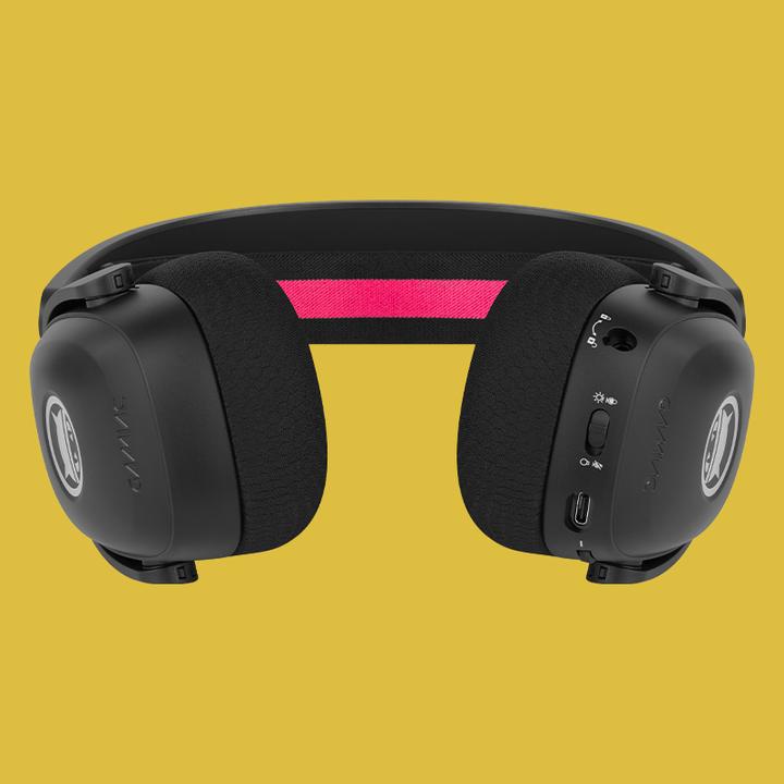 Actual product image Gamiac HS71 - Black - 7.1 surround USB Headset, 50mm driver, RGB light, 290g (Cable)