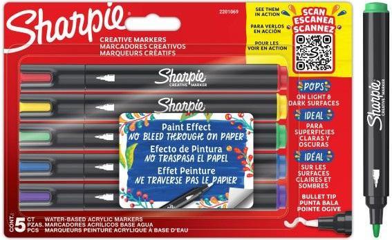 Produktbild Newell Sharpie - Creative Acrylic Marker 5-Blister (2201069) (5x)
