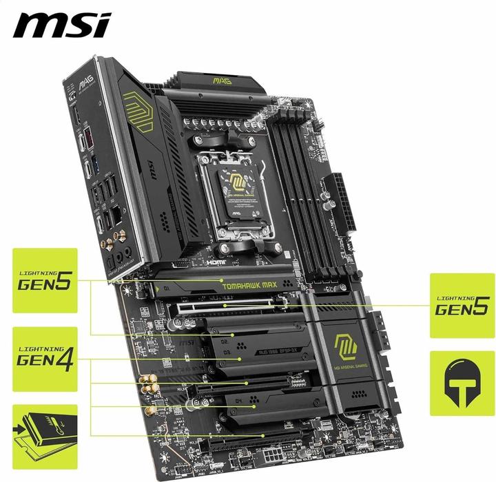 Productafbeelding MSI MAG B850 Tomahawk Max WIFI (AM5, AMD B850, ATX)