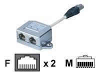 Image du produit Digitus Adaptateur de câble de brassage, CAT 5e, blindé - 1:1 (RJ45, RJ45 (1x))