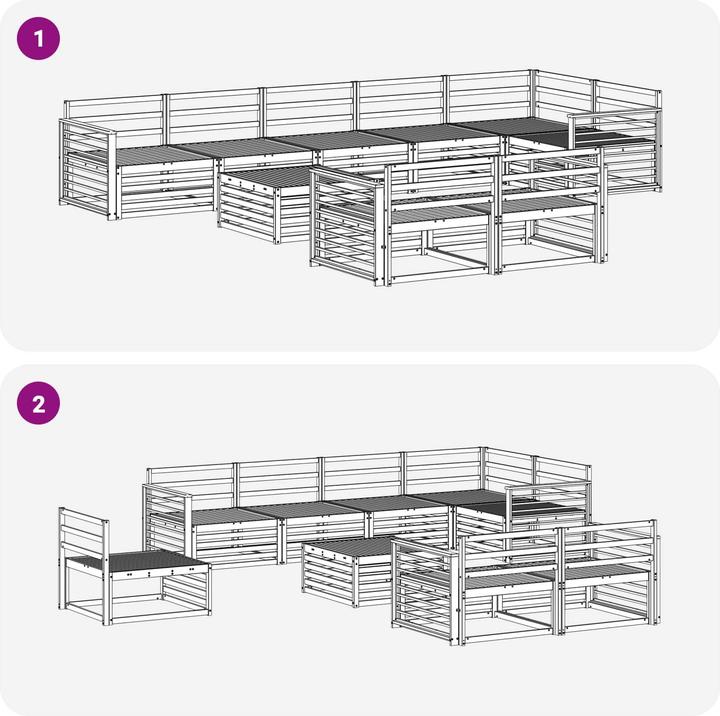 Produktbild vidaXL Outdoor-Sofa
