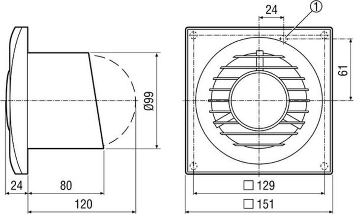 Actual product image Maico Wall and ceiling ventilator ECA piano Standard
