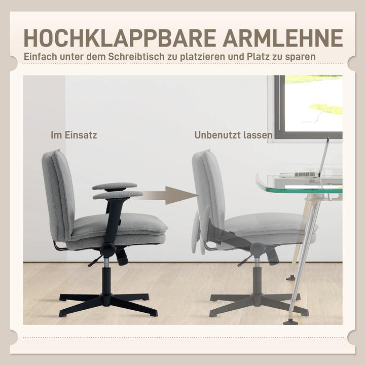 Produktbild Homcom Bürostuhl Polyester, Stahl Grau