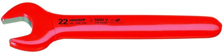 Image du produit Gedore Clé à fourche VDE, 15 mm, Acier au vanadium de haute qualité, Conforme à la norme EN 60900/IEC 60900 (15 mm)