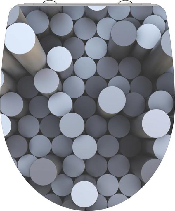 Produktbild Schütte WC Sitz Duroplast WC-Sitz ROUND DIPS Absenkautomatik Schnellverschluss Quick Release 82593 Grafisch