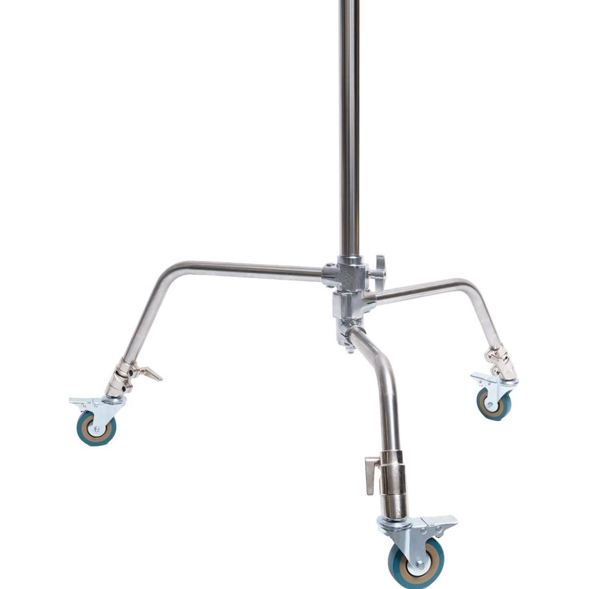 Caruba C Stand met Boomarm en Wielen LS 9W (Metallo), Treppiede, Nero