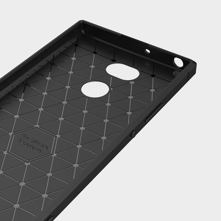 Produktbild König Design Hülle Handy Schutz für Sony Xperia XA2 Ultra Case Cover Bumper Carbon Optik Blau (Sony Xperia XA2 Ultra)