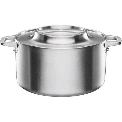 Fiskars Topf Norden Stahltopf 5L, Pfanne + Kochtopf, Silber