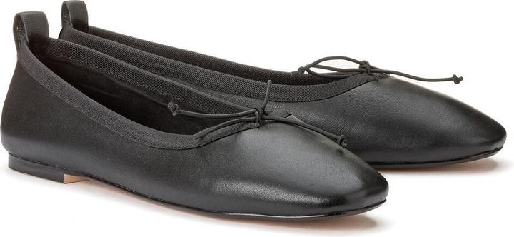 Actual product image La Redoute Collections Leather ballerinas with bow (37)